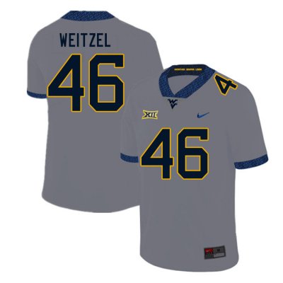 Men's West Virginia Mountaineers NCAA #46 Trace Weitzel Gray Authentic Nike Stitched College Football Jersey SX15S01EV